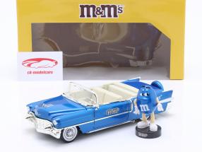 Cadillac Eldorado 1956 with M&Ms figure blue 1:24 Jada Toys