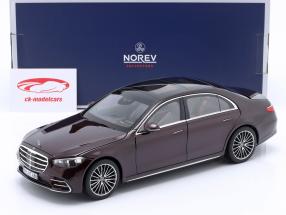 Mercedes-Benz S-klasse AMG-Line Bouwjaar 2021 rood metalen 1:18 Norev