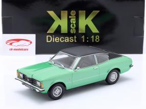 Ford Taunus GT Coupe con Techo de vinilo 1971 verde metálico / negro 1:18 KK-Scale