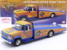 Dodge D300 Ramp Truck "Rat Trap" Année de construction 1970 orange / bleu 1:18 GMP