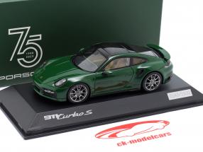Porsche 911 (992) Turbo S årgang 2021 Irsk grøn 1:43 Spark