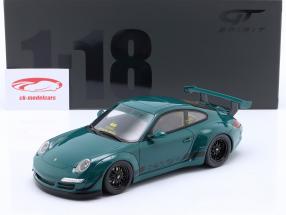 Porsche 911 (997) RWB Rauh-Welt Body Kit Syunkashuto 2021 grün 1:18 GT-Spirit