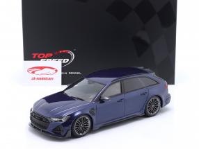 Audi RS6-R (C8) ABT Byggeår 2022 Navarra blå metallisk 1:18 TrueScale