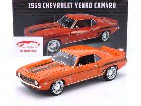 Chevrolet Yenko Camaro year 1969 orange 1:18 GMP