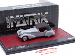 Bugatti T57SC Roadster Closed Top Vanden Plas 1938 grey 1:43 Matrix