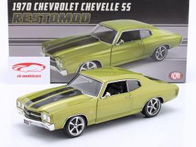 Chevrolet Chevelle SS Restomod 1970 verde / preto 1:18 GMP