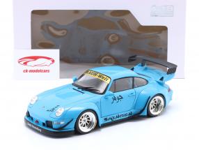 Porsche 911 (993) RWB Rauh-Welt Body-Kit Shingen 2018 Miami blau 1:18 Solido