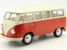 Volkswagen VW T1 Bus Window Van year 1963 red / cream 1:18 Welly