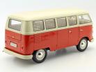Volkswagen VW T1 Bus Window Van year 1963 red / cream 1:18 Welly