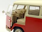 Volkswagen VW T1 Bus Window Van 年 1963 红 / 奶油 1:18 Welly