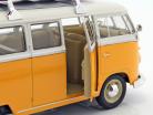 Volkswagen VW Classic Bus com prancha de surfe ano de construção 1962 amarelo / branco 1:24 Welly