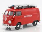 Volkswagen VW Type 2 T1 bus brandvæsen rød 1:24 MotorMax