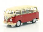 Volkswagen VW T1 Samba Bus rosso / crema bianco 1:43 Cararama