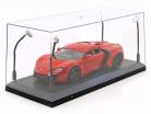 Single showcase with 4 mobile LED lamps for model cars in scale 1:18 Triple9