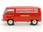 Volkswagen VW T1 Bus Porsche Renndienst année de construction 1963 rouge / blanc 1:18 Welly
