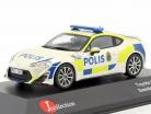 Toyota GT86 polizia Svezia anno di costruzione 2013 bianco / giallo / blu 1:43 JCollection
