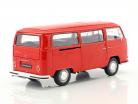 Volkswagen VW T2 bus year 1972 red 1:24 Welly