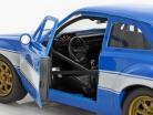 Brian's Ford Escort RS2000 MKI Fast & Furious 6 2013 синий / белый 1:24 Jada Toys