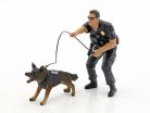 Police K9 Unit Set II: Police Officer and K9 Dog 1:18 American Diorama