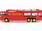 Fiat Bartoletti 306/2 corsa trasportatore Ferrari JCB Racing rosso 1:18 Norev