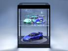 single display case and Rotary table for modelcars in scale 1:18 black Triple9