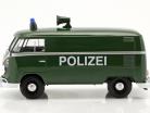 Volkswagen VW Type 2 T1 van polícia verde 1:24 MotorMax