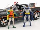 Batmobile Classic TV Series 1966 Com Batman e Robin figura 1:18 Jada Toys
