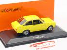 Ford Escort Opførselsår 1975 gul 1:43 Minichamps
