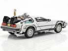 3 Car Set DeLorean DMC-12 Back to the Future Part 1-3 1985-90 1:24 Welly