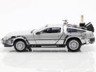 3 Car-Set DeLorean DMC-12 Back to the Future Part 1-3 1985-90 1:24 Welly