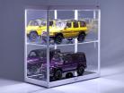 double showcase with LED lighting for model cars in scale 1:18 white Triple9