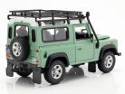 Land Rover Defender 同 屋顶 架 绿 / 白 1:24 Welly