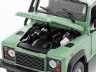Land Rover Defender met dak rek groen / wit 1:24 Welly
