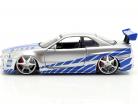 Brian's Nissan Skyline GT-R (R34) 电影 2 Fast 2 Furious 2003 1:24 Jada Toys