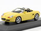 Porsche Boxster S cabriolet année de construction 1999 jaune 1:43 Minichamps