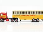International Harvester DCOF-405 Yamaha Pianos ano de construção 1959 vermelho / amarelo 1:43 Ixo