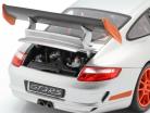 Porsche 911 (997) GT3 RS Coupe Anno di costruzione 2007 grigio argento / arancia 1:18 Welly