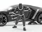 Lykan Hypersport mit Figur Black Panther Marvel Avengers schwarz 1:24 Jada Toys