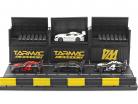 4-Car Set Mercedes-Benz AMG GT3 #4 met Pit lane diorama 1:64 Tarmac Works