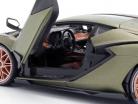 Lamborghini Sian FKP 37 建設年 2020 マット オリーブグリーン 1:18 Bburago