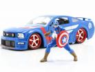Ford Mustang GT 2006 と 図 Captain America Marvel Avengers 1:24 Jada Toys