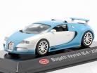 Bugatti Veyron 16.4 Bouwjaar 2005 mat wit / Lichtblauw 1:43 Altaya