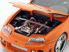 Brian's Toyota Supra Film Fast & Furious 7 (2015) oranje 1:24 Jada Toys