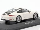 Porsche 911 R 建設年 2016 白い / 黒 1:43 Minichamps