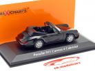 Porsche 911 Carrera 4 Cabriolet year 1990 black 1:43 Minichamps