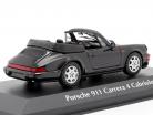 Porsche 911 Carrera 4 Cabriolet Baujahr 1990 schwarz 1:43 Minichamps
