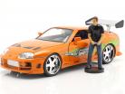 Brian's Toyota Supra 1995 Filme Fast & Furious (2001) Com figura 1:18 Jada Toys