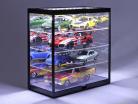 Single showcase with LED lighting and mirror for 1:18 / 1:24 black Triple9