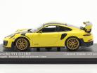 Porsche 911 (991 II) GT2 RS Weissach Package 2018 racen geel 1:43 Minichamps
