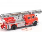 Mercedes-Benz L1519 Fire department with telescopic turntable ladder red / silver 1:43 Altaya